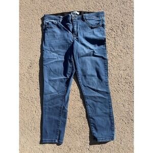 Wit & Wisdom Ab-solution Skinny Jeans Medium Wash Petite 16P Blue Denim